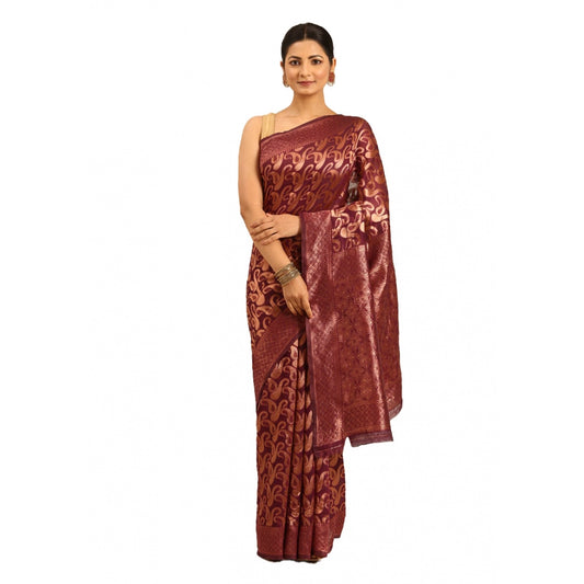 Groovy Cotton Woven Design Saree With Blouse Piece