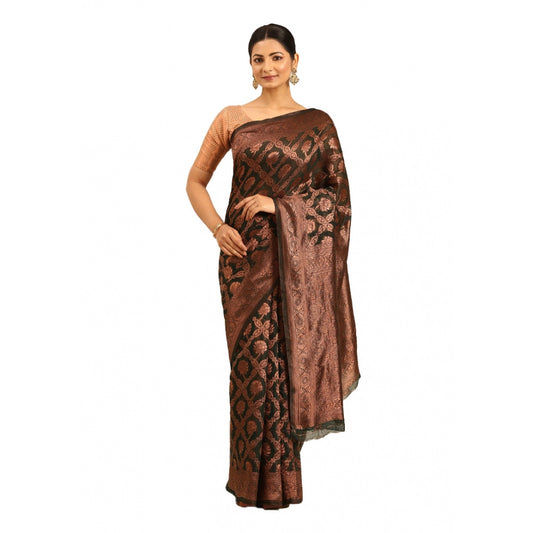 Groovy Cotton Woven Design Saree With Blouse Piece