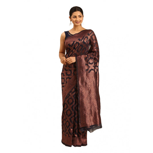 Exquisite Cotton Woven Design Saree With Blouse Piece