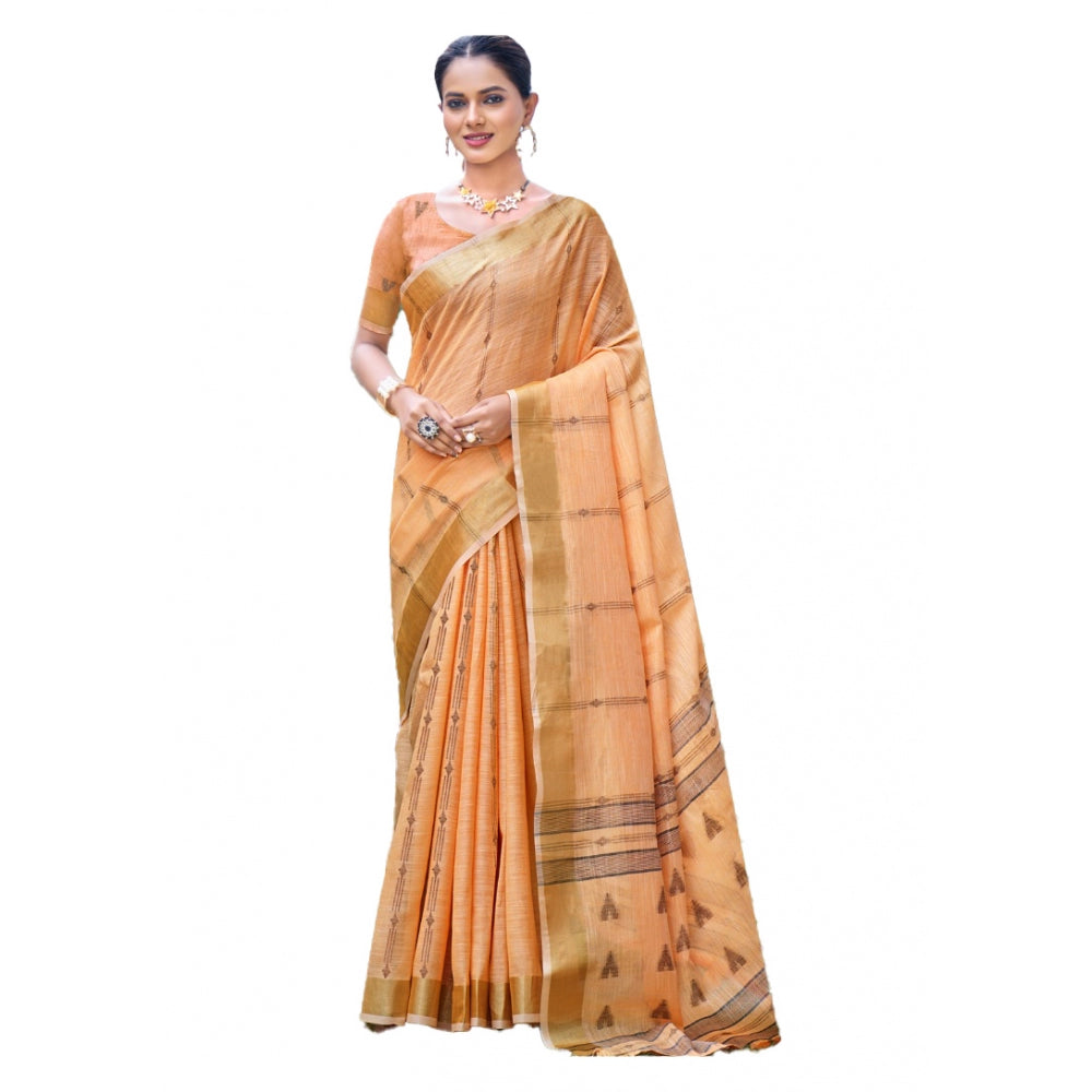 Sassy Cotton Printed Saree With Blouse Piece