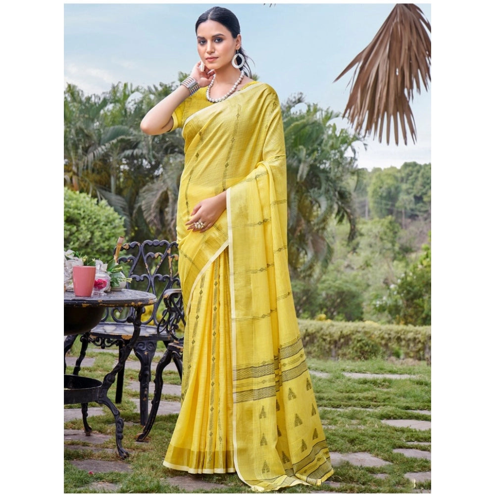 Sassy Cotton Printed Saree With Blouse Piece