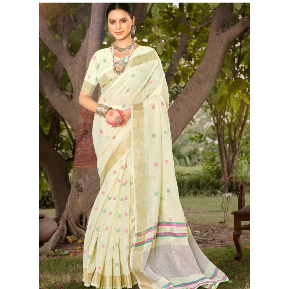 Sassy Cotton Printed Saree With Blouse Piece