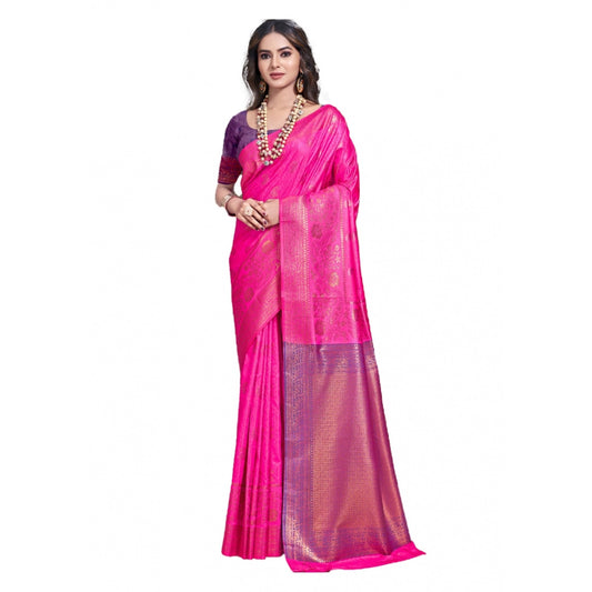 Comfy Silk Woven Design Saree With Blouse Piece