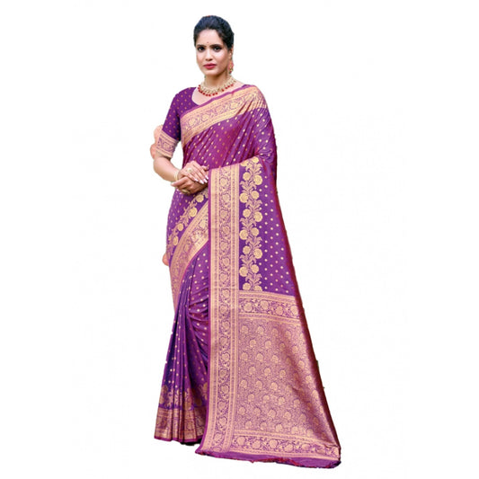 Fashionista Silk Woven Design Saree With Blouse Piece