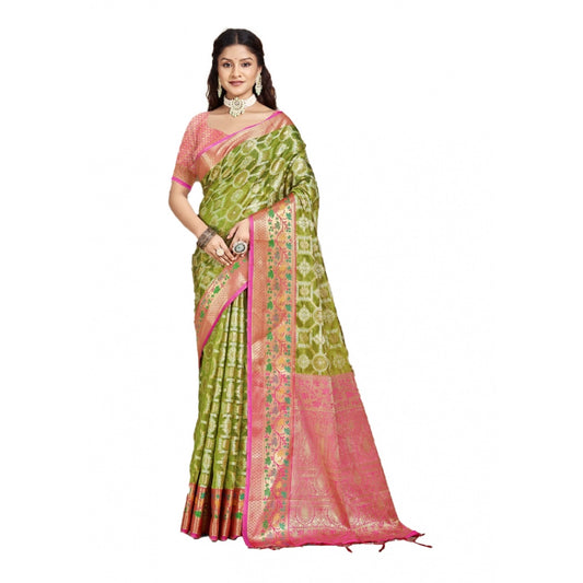 Luxurious Silk Woven Design Saree With Blouse Piece