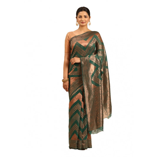 Groovy Cotton Woven Design Saree With Blouse Piece