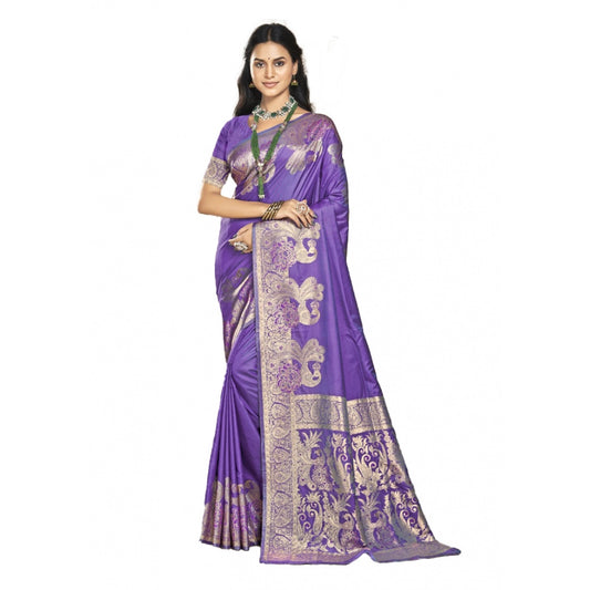 Fashionista Silk Woven Design Saree With Blouse Piece