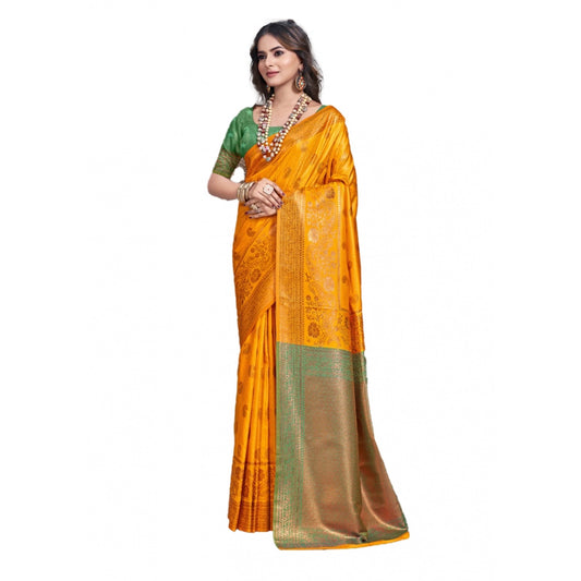 Comfy Silk Woven Design Saree With Blouse Piece