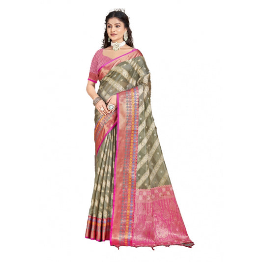 Luxurious Silk Woven Design Saree With Blouse Piece