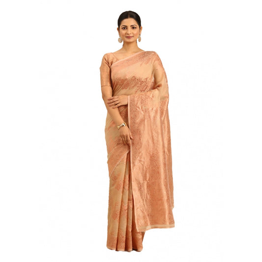 Groovy Cotton Woven Design Saree With Blouse Piece