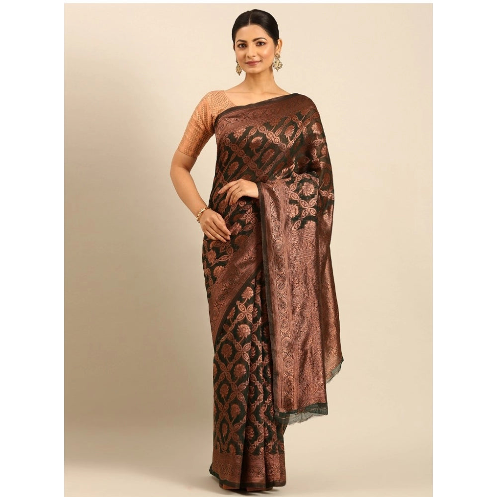 Groovy Cotton Woven Design Saree With Blouse Piece