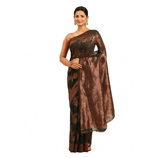 Groovy Cotton Woven Design Saree With Blouse Piece