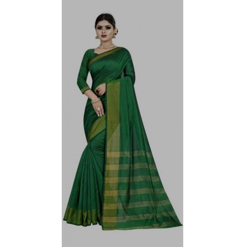 Unique Cotton Woven Saree With Blouse Piece