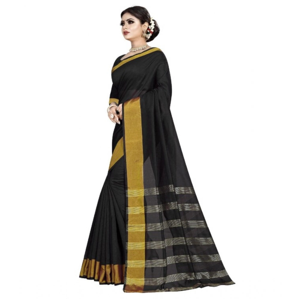 Unique Cotton Woven Saree With Blouse Piece