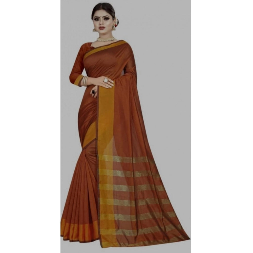 Unique Cotton Woven Saree With Blouse Piece