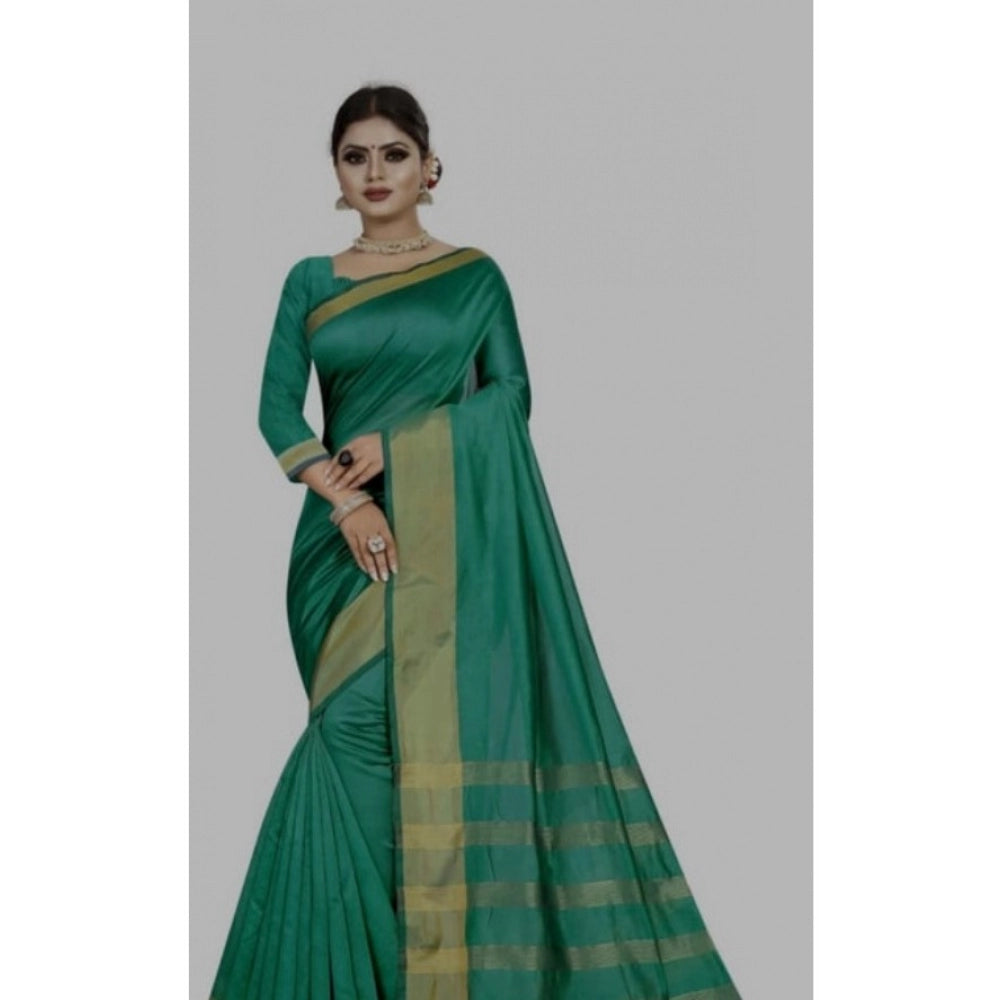 Unique Cotton Woven Saree With Blouse Piece