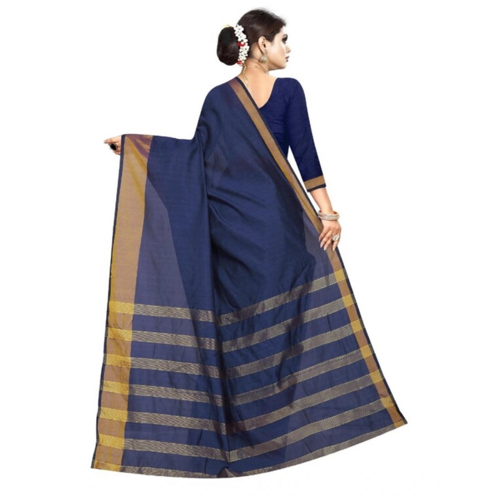 Unique Cotton Woven Saree With Blouse Piece