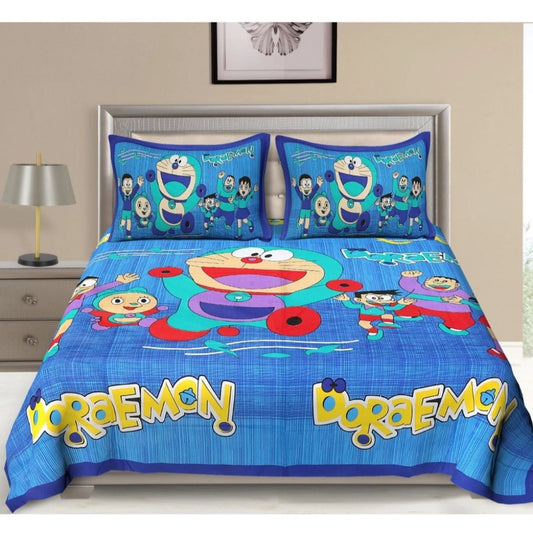 Sensational Cotton Printed Queen Size Bedsheet With 2 Pillow Covers