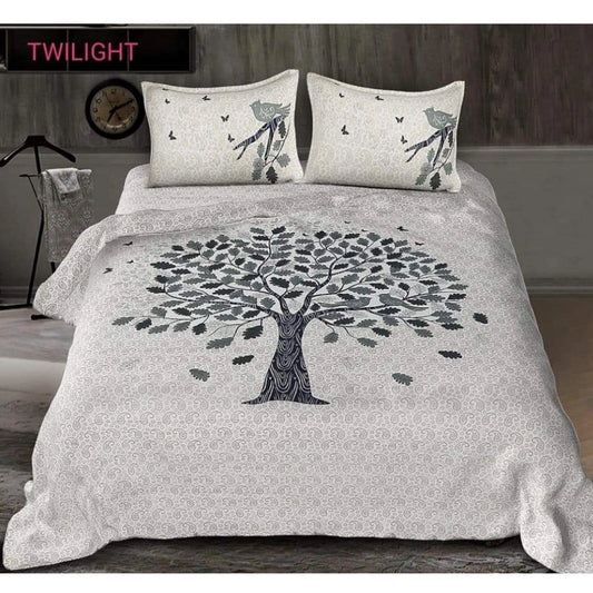 Alluring Cotton Printed Queen Size Bedsheet With 2 Pillow Covers