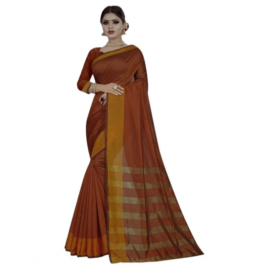 Unique Cotton Woven Saree With Blouse Piece