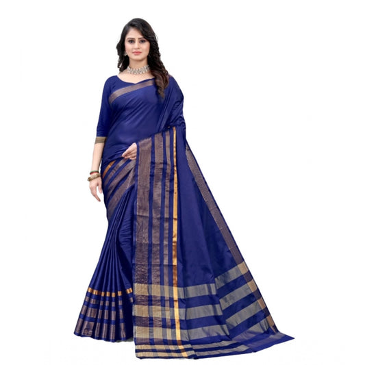 Unique Cotton Woven Saree With Blouse Piece