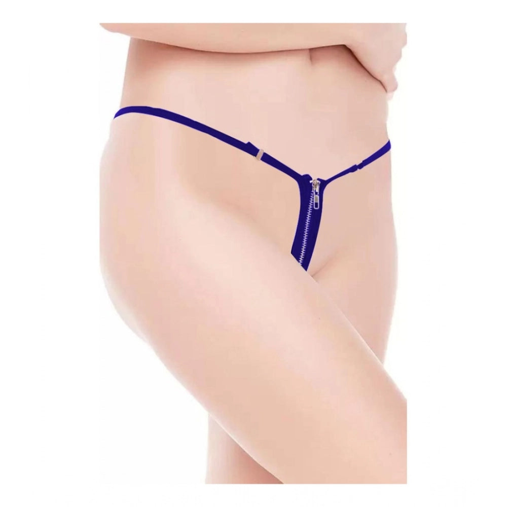 Fancy Women's Pack Of 2 Polyester Spandex Solid G String Erotic Panty