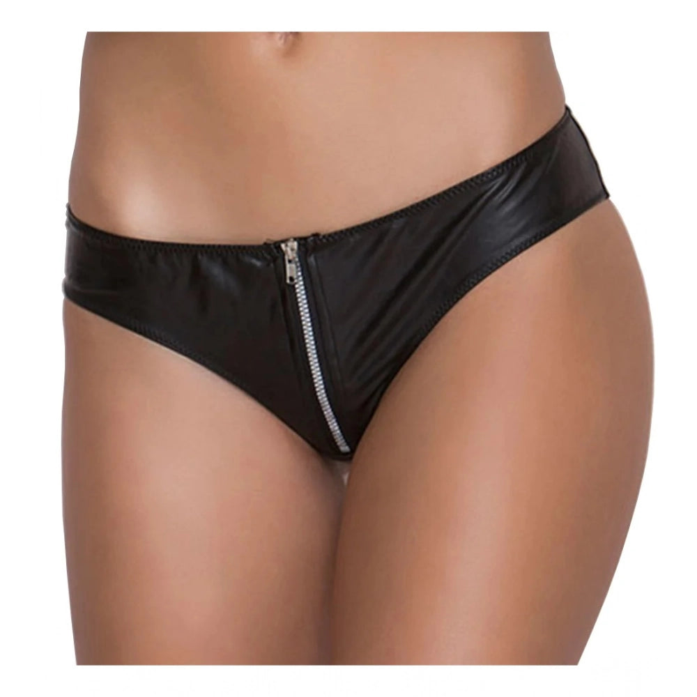 Fancy Women's Pack Of 2 Polyester Spandex Solid Thong Panty