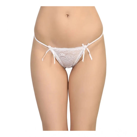 Stylish Women's Pack Of 2 Nylon Spandex Self Design Thong Erotic Panty