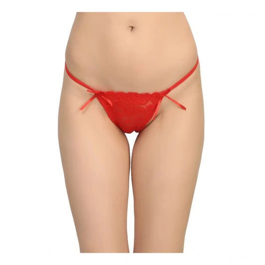 Stylish Women's Pack Of 2 Nylon Spandex Self Design Thong Erotic Panty