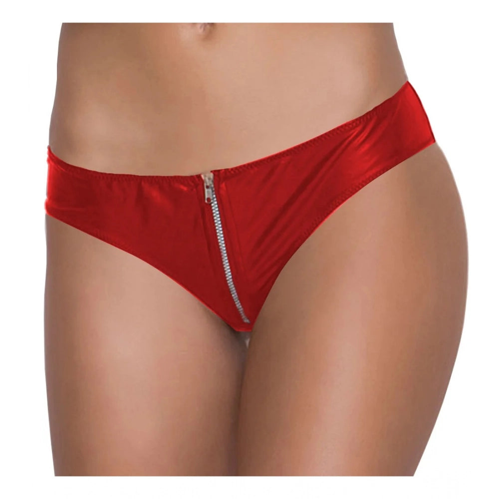 Fancy Women's Pack Of 2 Polyester Spandex Solid Thong Panty