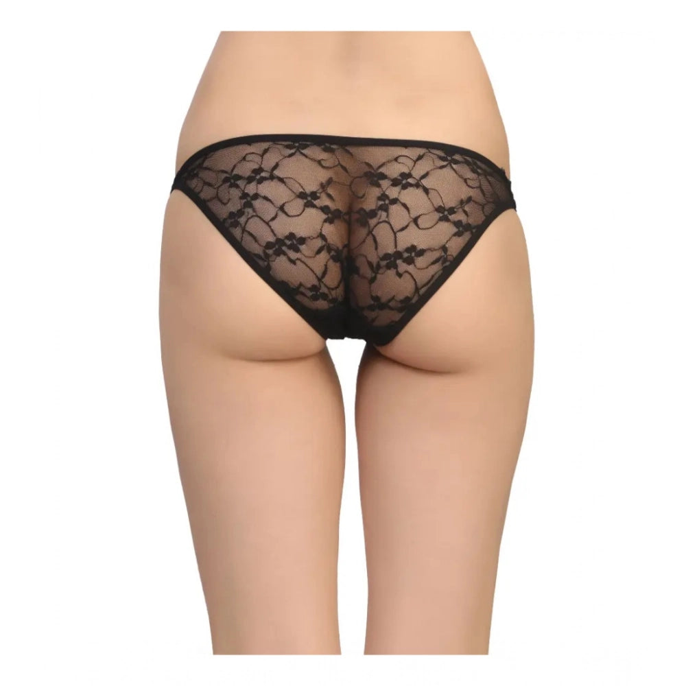 Versatile Women's Pack Of 2 Nylon Spandex Self Design Brief Panty