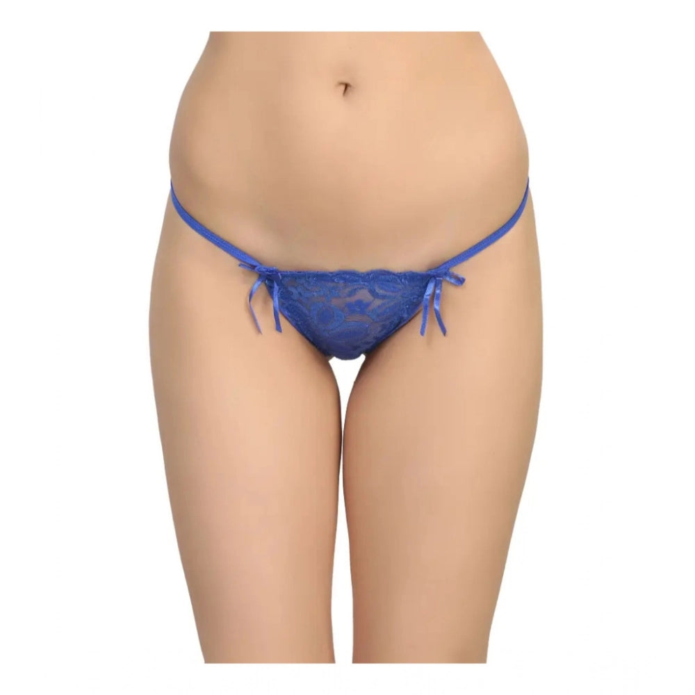 Stylish Women's Pack Of 2 Nylon Spandex Self Design Thong Erotic Panty