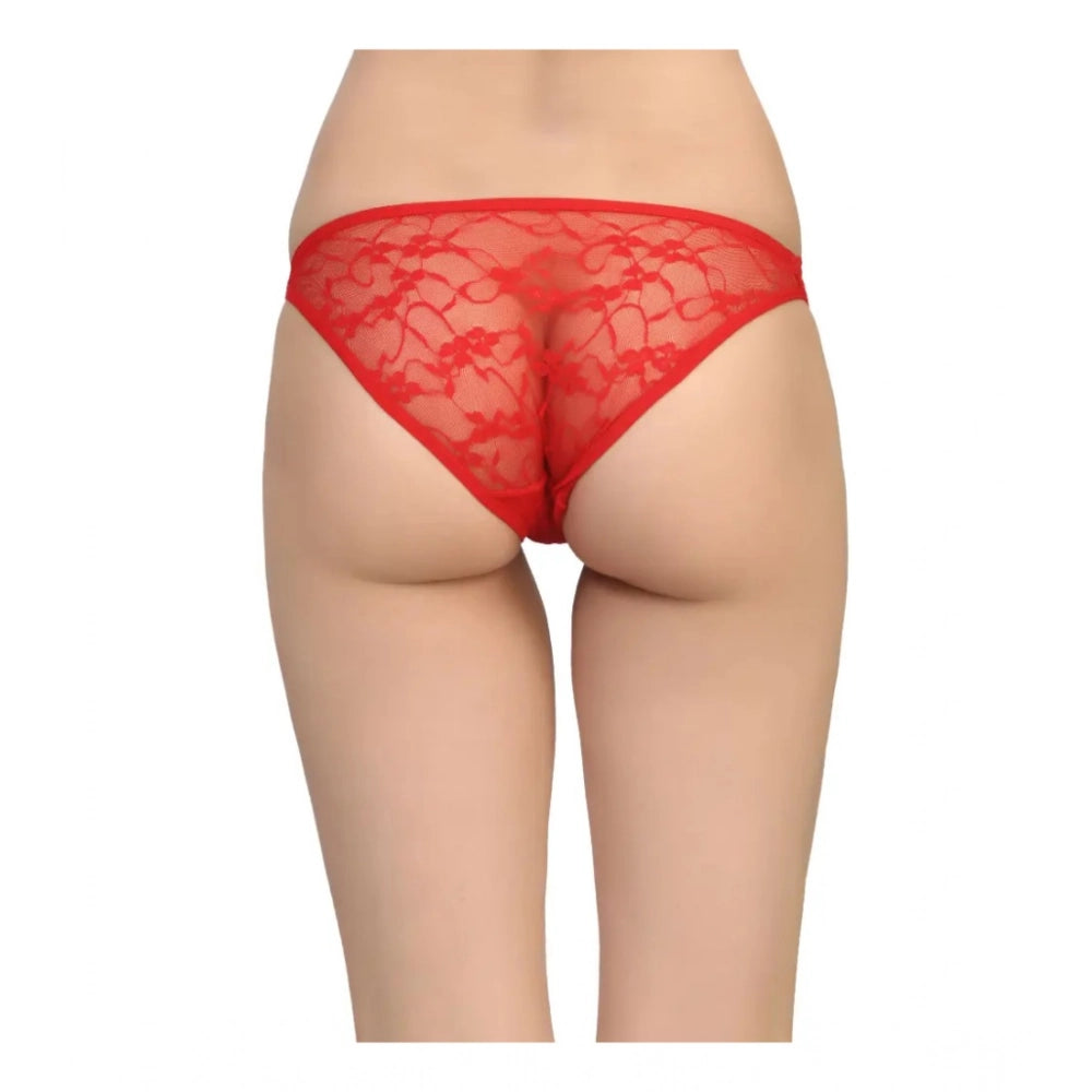 Versatile Women's Pack Of 2 Nylon Spandex Self Design Brief Panty