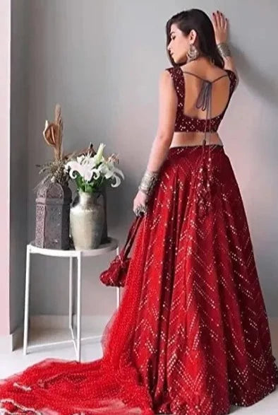 Stylish Wool Embroidered Lehenga Choli