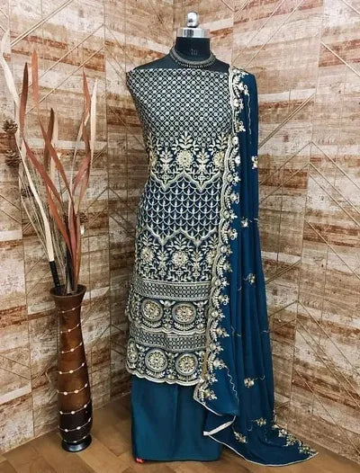 Partywear Georgette Salwar Suit Dress Material