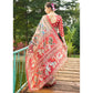 Pretty Women's Tussar Silk Printed Saree With Unstitched Blouse