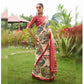 Pretty Women's Tussar Silk Printed Saree With Unstitched Blouse