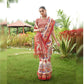 Pretty Women's Tussar Silk Printed Saree With Unstitched Blouse