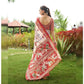 Pretty Women's Tussar Silk Printed Saree With Unstitched Blouse