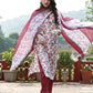 Elegant Cotton Printed Kurta Pant Dupatta Set