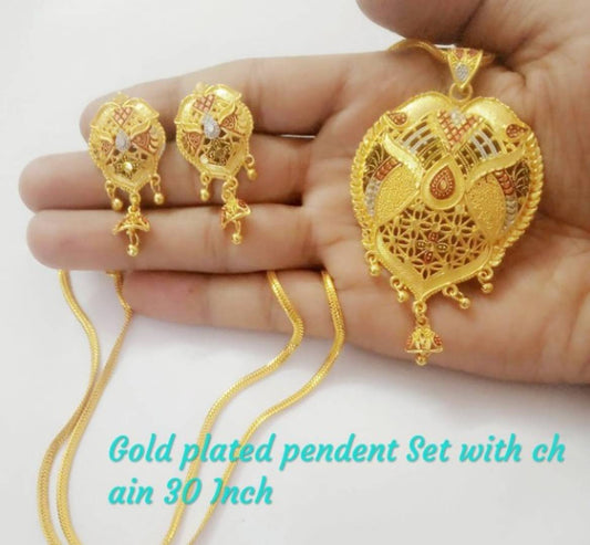 Trendy Designer Gold Plated Jewellery Set