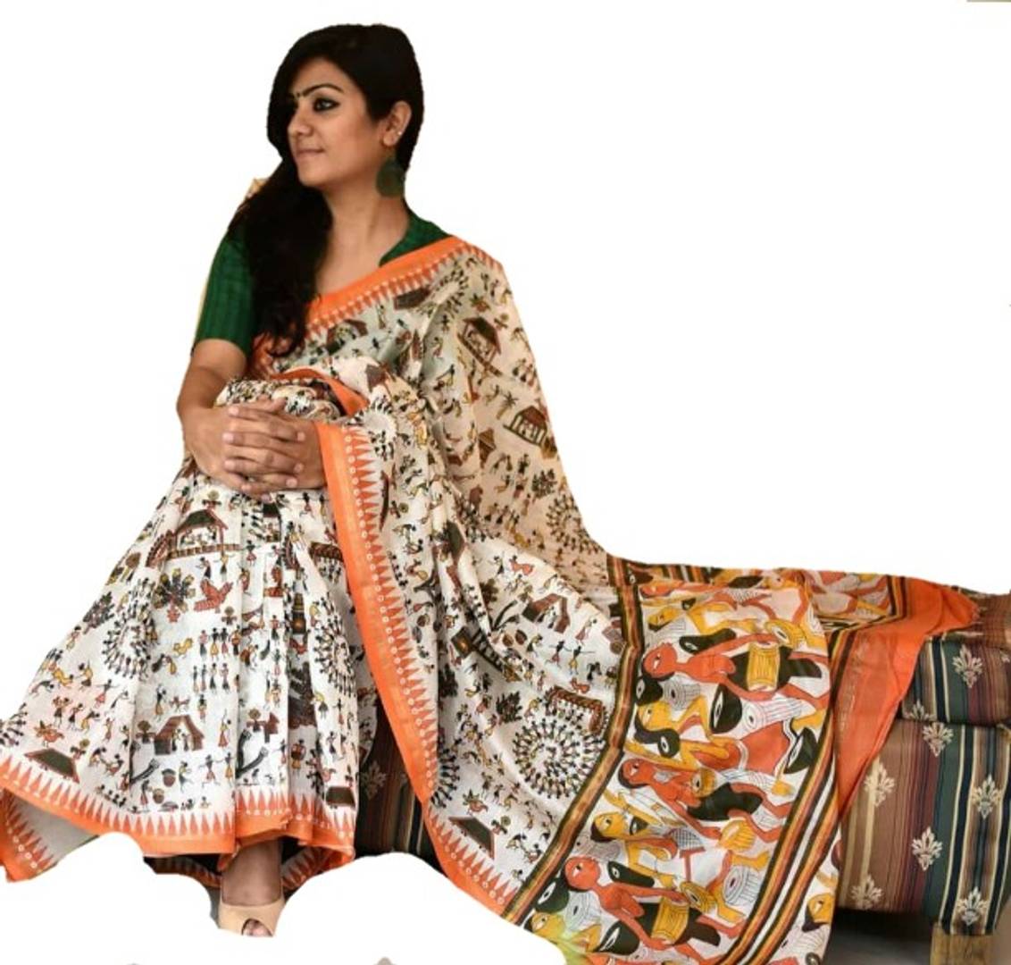 Traditional Cotton Printed Saree with Blouse piece