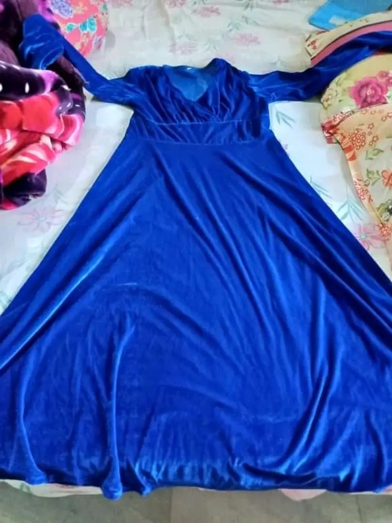 Navy Blue Maxi Dress - Velvet Maxi Dress - V-Back Dress - Lulus