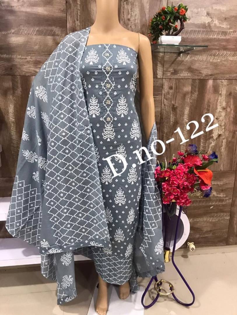 Fancy Cotton Printed Salwar Suit Dress Material