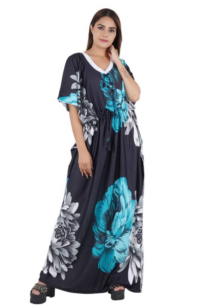 Designer Satin Kaftan Nightwear