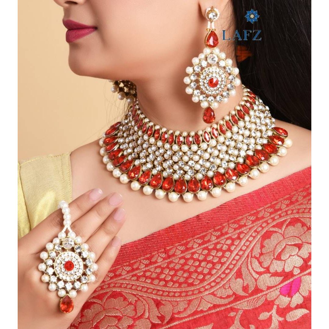 Ravishing Alloy Necklace Jewellery Set