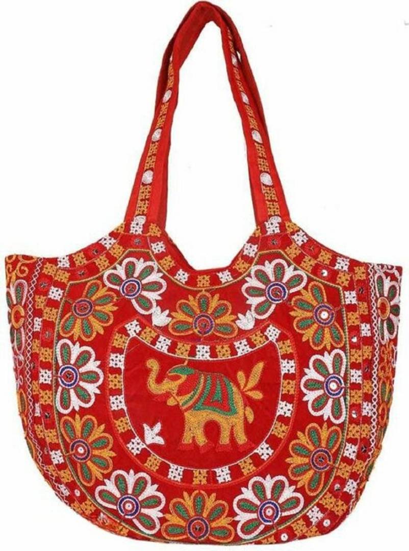 Buy Jaipuri handmade Elephant printed Hand/jhola bag for women/Girls -  Craferia