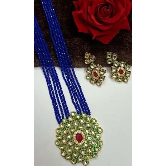 Gorgeous Brass Kundan Jewellery Set