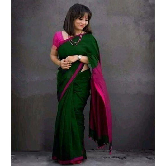 Pretty Handloom Khaadhi Cotton Saree