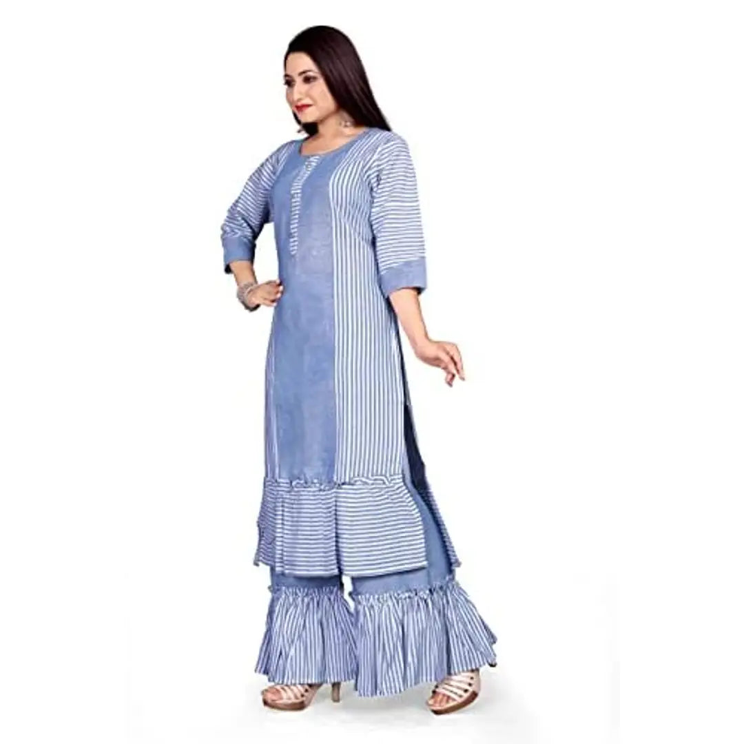 Urbane Cotton Kurta Palazzo Set